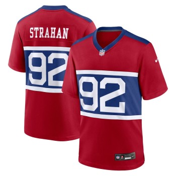 Men's New York Giants Michael Strahan Century Red Alternate Retired Player Game Jersey Men's New York Giants Michael Strahan Century Red Alternate Retired Player Game Jersey