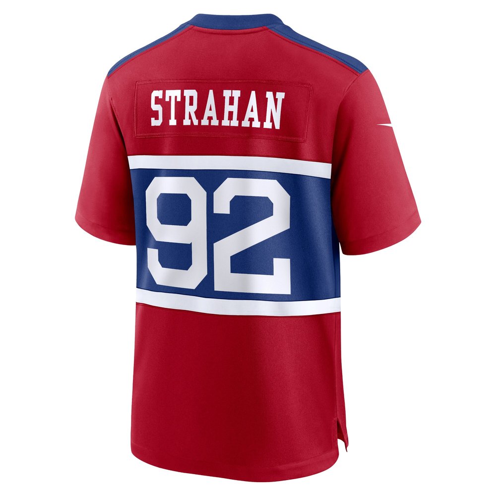 Men's New York Giants Michael Strahan Century Red Alternate Retired Player Game Jersey