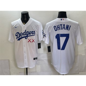 Men's Los Angeles Dodgers x KAWS #17 Shohei Ohtani White Vapor Premier Limited Baseball Jersey