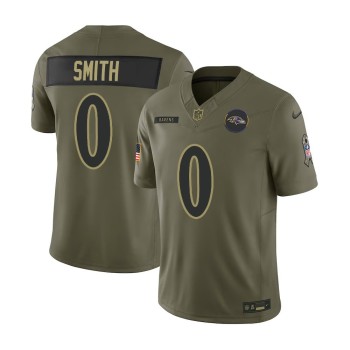 Men's Baltimore Ravens #0 Roquan Smith Nike Olive 2025 Salute to Service Retired Limited Jersey Men's Baltimore Ravens #0 Roquan Smith Nike Olive 2025 Salute to Service Retired Limited Jersey