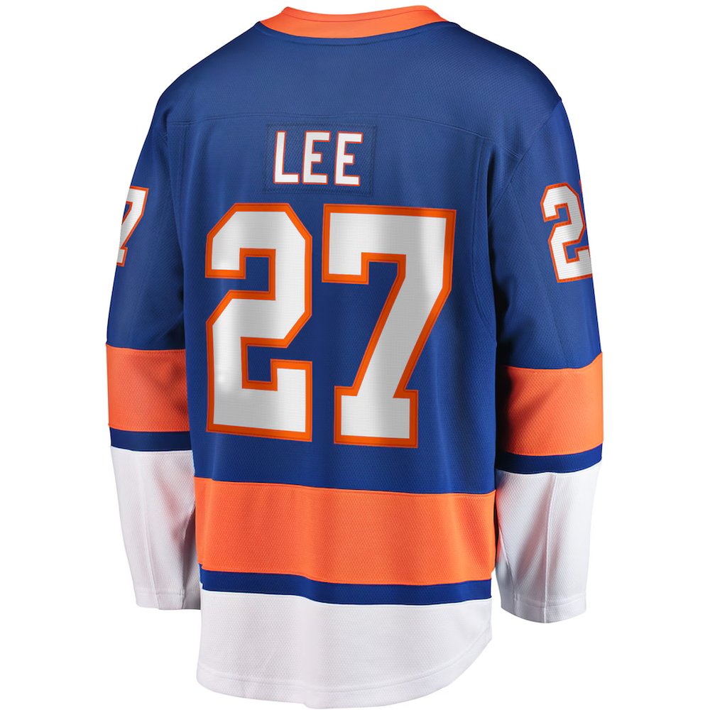 Men's New York Islanders #27 Anders Lee Royal Home Captain Patch Breakaway Player Jersey