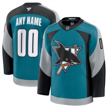 Youth San Jose Sharks Custom Teal 2025 Alternate Stitched Hockey Jersey