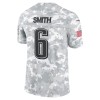 Men's Philadelphia Eagles #6 DeVonta Smith Arctic Camo 2024 Salute to Service Limited Jersey