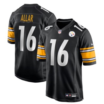 Men's Pittsburgh Steelers #16 Drew Allar Black 2026 NFL Draft Game Jersey Men's Pittsburgh Steelers #16 Drew Allar Black 2026 NFL Draft Game Jersey