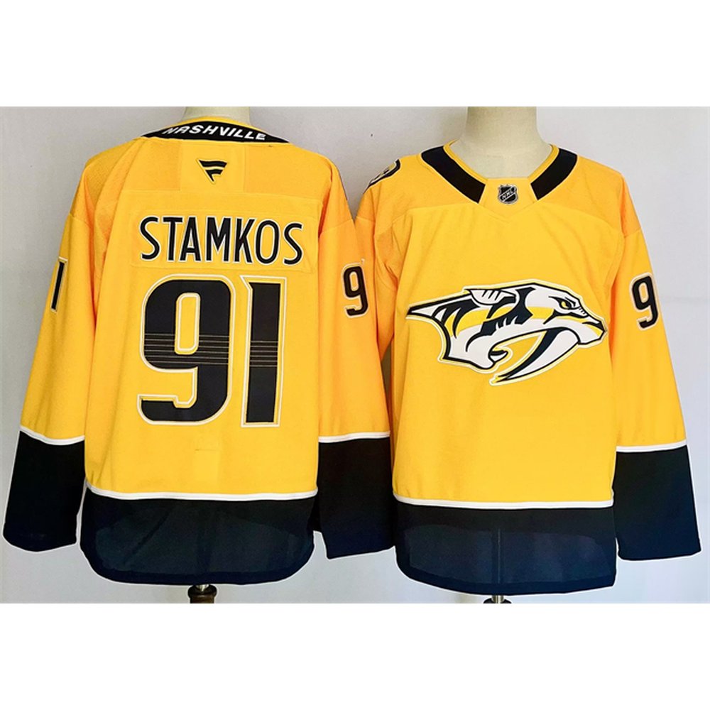 Youth Nashville Predators #91 Steven Stamkos Gold 2024-25 Home Stitched Hockey Jersey Youth Nashville Predators #91 Steven Stamkos Gold 2024-25 Home Stitched Hockey Jersey