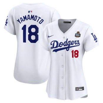 Women's Los Angeles Dodgers #18 Yoshinobu Yamamoto White 2024 World Series Limited Player Jersey Women's Los Angeles Dodgers #18 Yoshinobu Yamamoto White 2024 World Series Limited Player Jersey