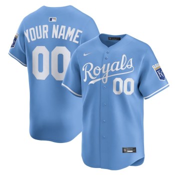 Youth Kansas City Royals Nike Light Blue Alternate Limited Custom Jersey Youth Kansas City Royals Nike Light Blue Alternate Limited Custom Jersey