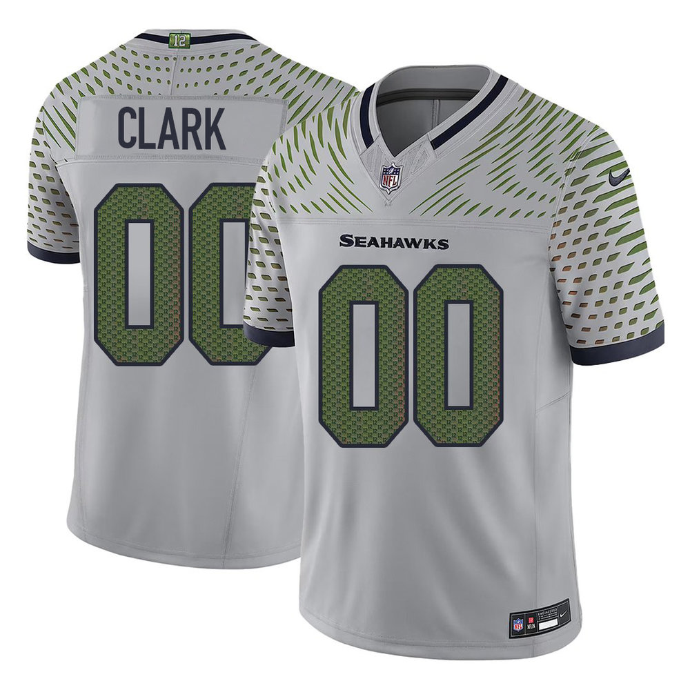 Men's Seattle Seahawks Bud Clark Gray 2026 NFL Draft Rivalries Collection Vapor F.U.S.E. Limited Jersey Men's Seattle Seahawks Bud Clark Gray 2026 NFL Draft Rivalries Collection Vapor F.U.S.E. Limited Jersey