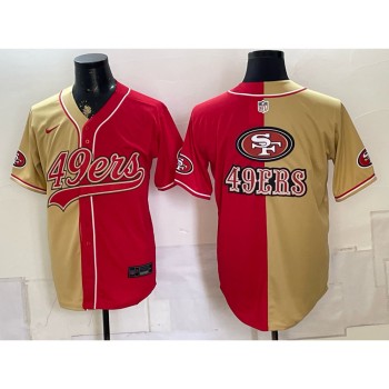 Youth San Francisco 49ers Red Split Cool Base Stitched Baseball Jersey Youth San Francisco 49ers Red Split Cool Base Stitched Baseball Jersey