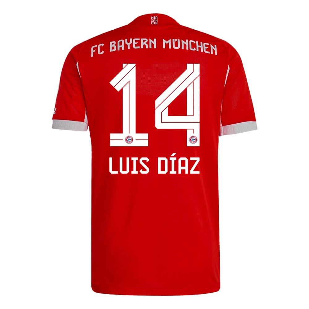 Men's Luis Díaz #14 Bayern Munich Home Authentic Jersey 2025/26 Men's Luis Díaz #14 Bayern Munich Home Authentic Jersey 2025/26