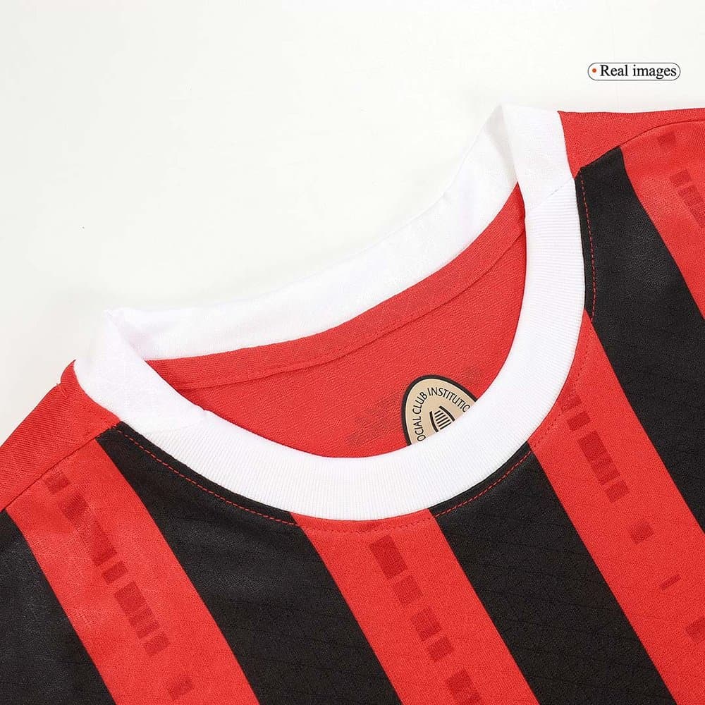 Men's RAFA LEÃO #10 AC Milan Home Authentic Soccer Jersey - UCL 2024/25