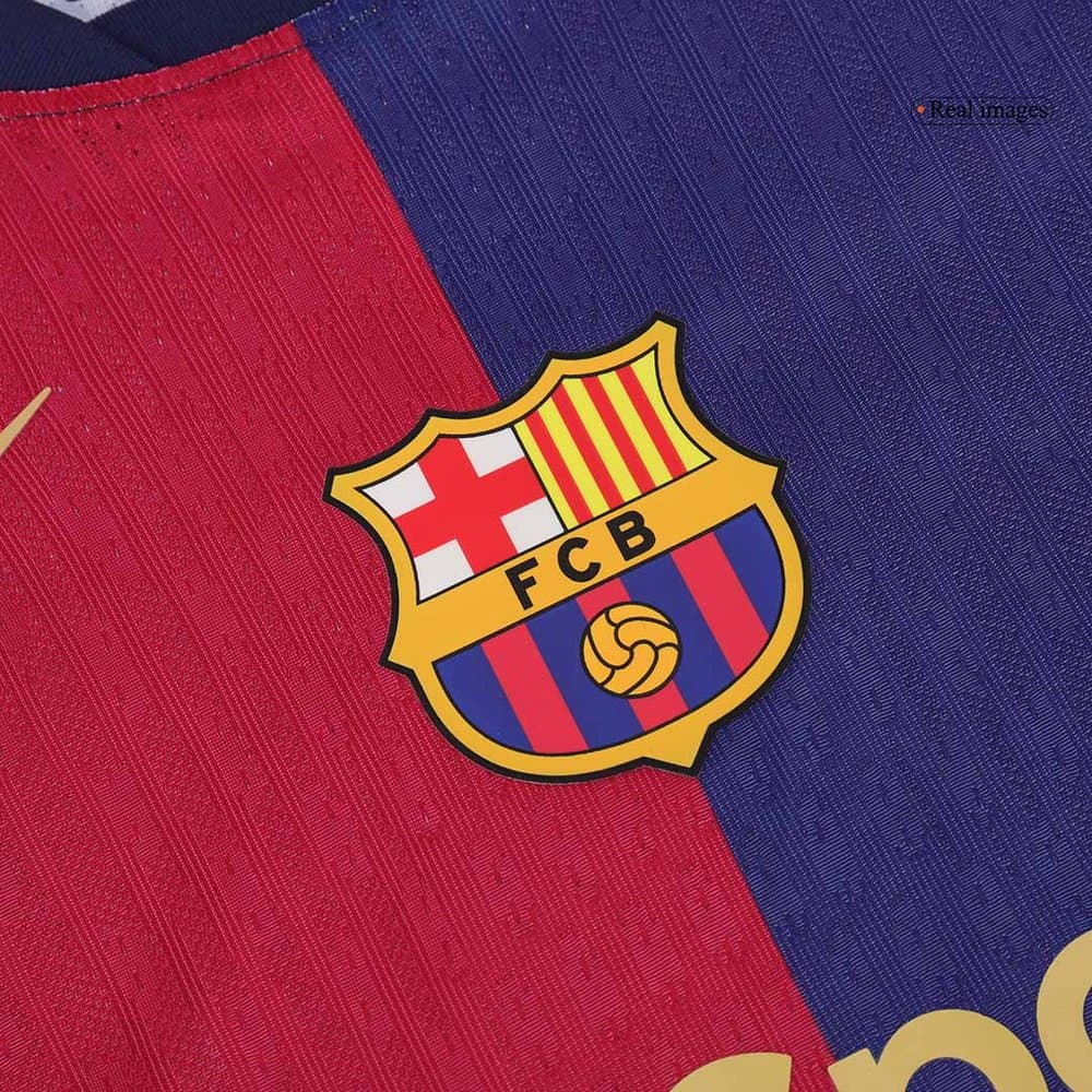 Men's LEWANDOWSKI #9 Barcelona Home Authentic Soccer Jersey 2024/25