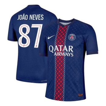 Men's JOÃO NEVES #87 PSG Home Authentic Jersey 2025/26