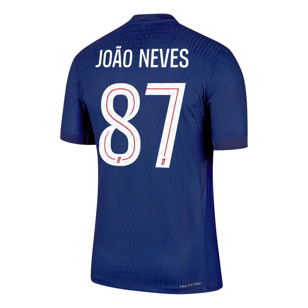 Men's JOÃO NEVES #87 PSG Home Authentic Jersey 2025/26