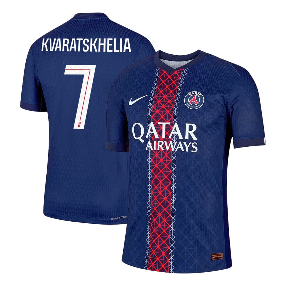Men's KVARATSKHELIA #7 PSG Home Authentic Jersey 2025/26 Men's KVARATSKHELIA #7 PSG Home Authentic Jersey 2025/26