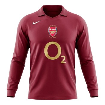 Men's Arsenal Home Long Sleeve Retro Soccer Jersey 2005/06