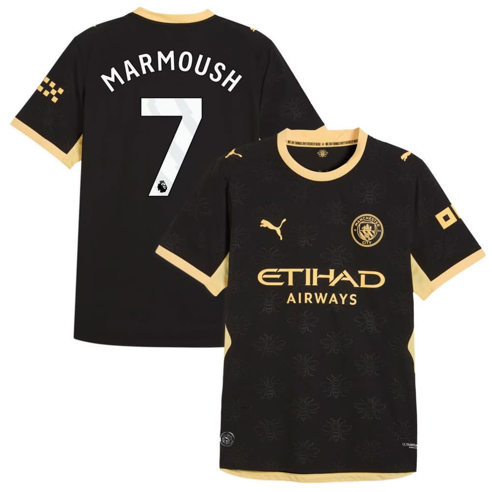 Kid's MARMOUSH #7 Manchester City Away Authentic Jersey 2026/27