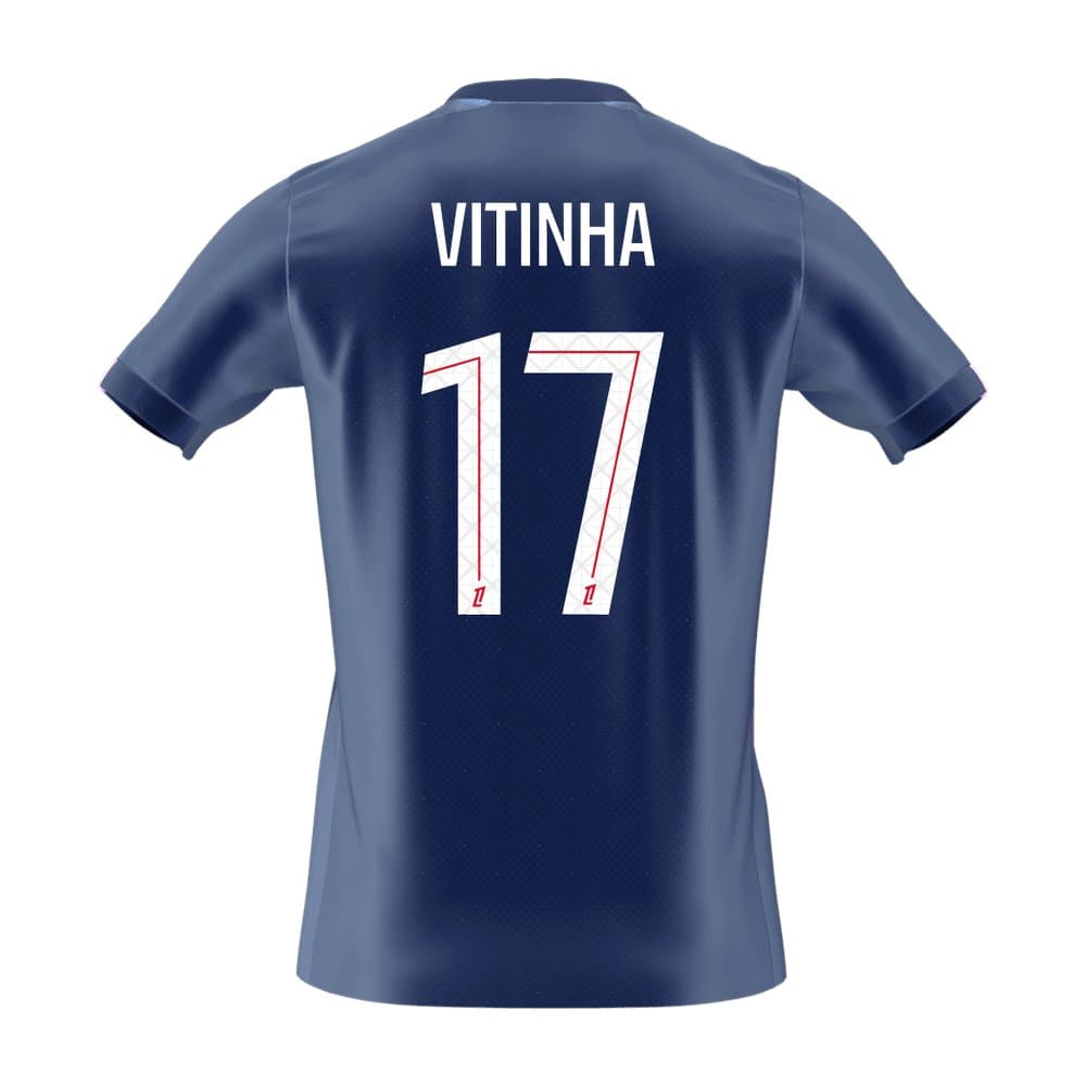 Men's VITINHA #17 PSG Home Replica Soccer Jersey 2025/26