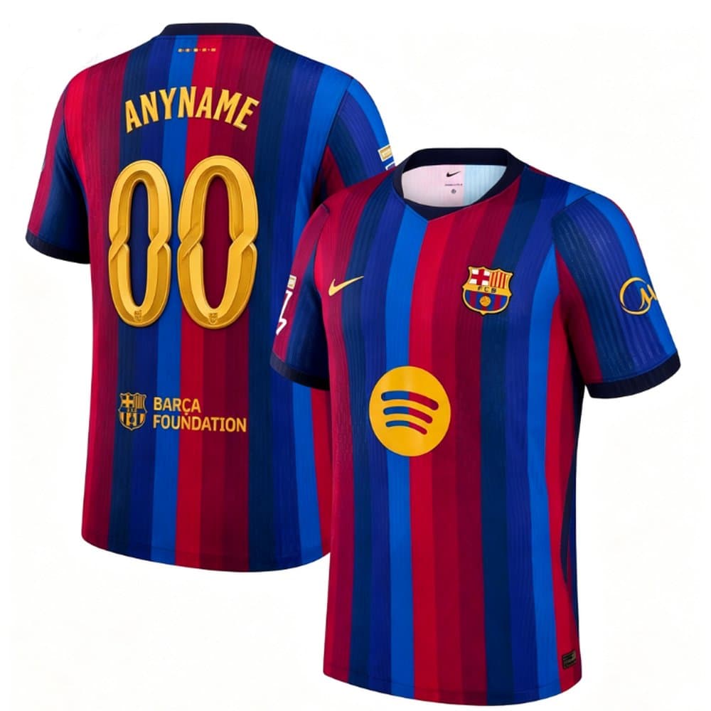 Men's Barcelona 26/27 Home Authentic Custom Jersey Men's Barcelona 26/27 Home Authentic Custom Jersey