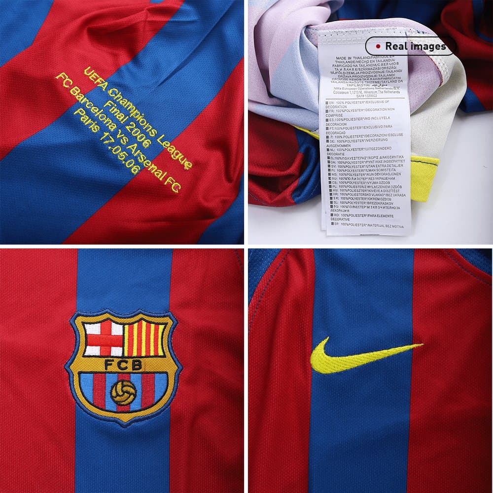 Men's Barcelona Home Retro Soccer Jersey 2005/06