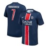 Men's KVARATSKHELIA #7 PSG Home Replica Soccer Jersey -UCL 2024/25