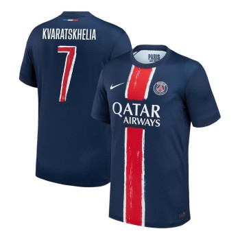 Men's KVARATSKHELIA #7 PSG Home Replica Soccer Jersey -UCL 2024/25