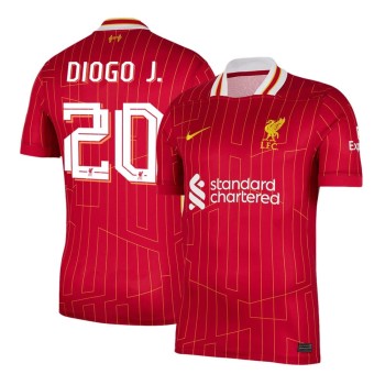 Men's DIOGO J. #20 Liverpool Home Replica Soccer Jersey -UCL 2024/25