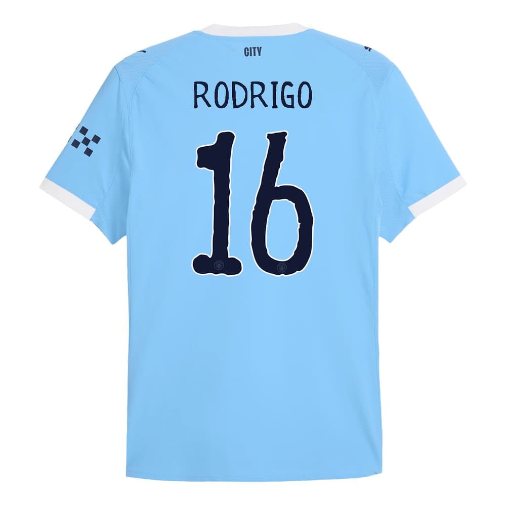 Men's RODRIGO #16 Manchester City Home Authentic Jersey World Cup 2025/26 Men's RODRIGO #16 Manchester City Home Authentic Jersey World Cup 2025/26