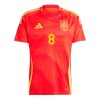 Men's FABIáN #8 Spain Home Replica Soccer Jersey EURO 2024 Men's FABIáN #8 Spain Home Replica Soccer Jersey EURO 2024