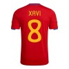 Men's XAVI #8 Spain Home Retro Soccer Jersey 2010