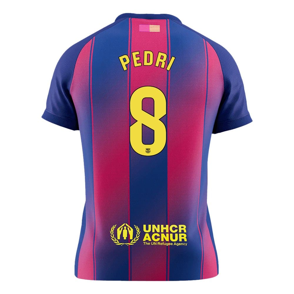Men's PEDRI #8 Barcelona Home Replica Soccer Jersey 2025/26 Men's PEDRI #8 Barcelona Home Replica Soccer Jersey 2025/26