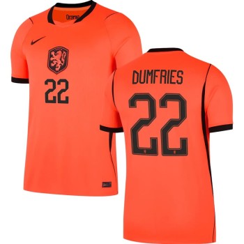 Men's DUMFRIES #22 Netherlands Home Replica Jersey World Cup 2026