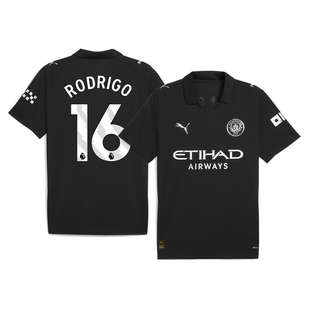 Men's RODRIGO #16 Manchester City Away Replica Soccer Jersey 2025/26