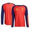 Men's Spain Home Long Sleeve Authentic Jersey World Cup 2026 Men's Spain Home Long Sleeve Authentic Jersey World Cup 2026