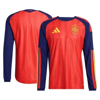 Men's Spain Home Long Sleeve Authentic Jersey World Cup 2026