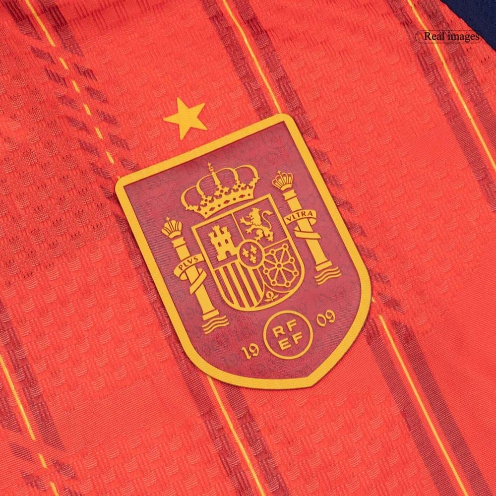 Men's Spain Home Long Sleeve Authentic Jersey World Cup 2026 Men's Spain Home Long Sleeve Authentic Jersey World Cup 2026