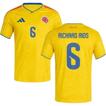 Kid's Richard Rios #6 Colombia Home Replica Jersey World Cup 2026 Kid's Richard Rios #6 Colombia Home Replica Jersey World Cup 2026