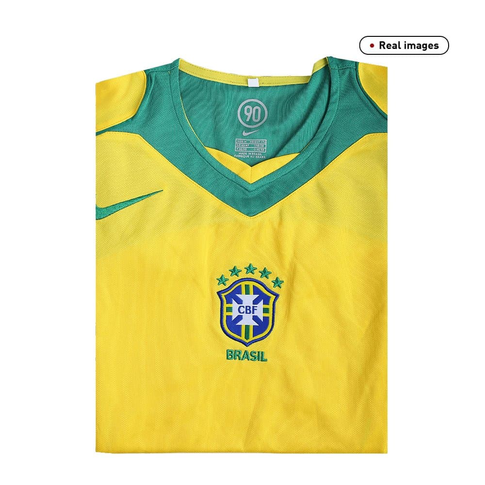 Men's Brazil Home Retro Soccer Jersey 2004