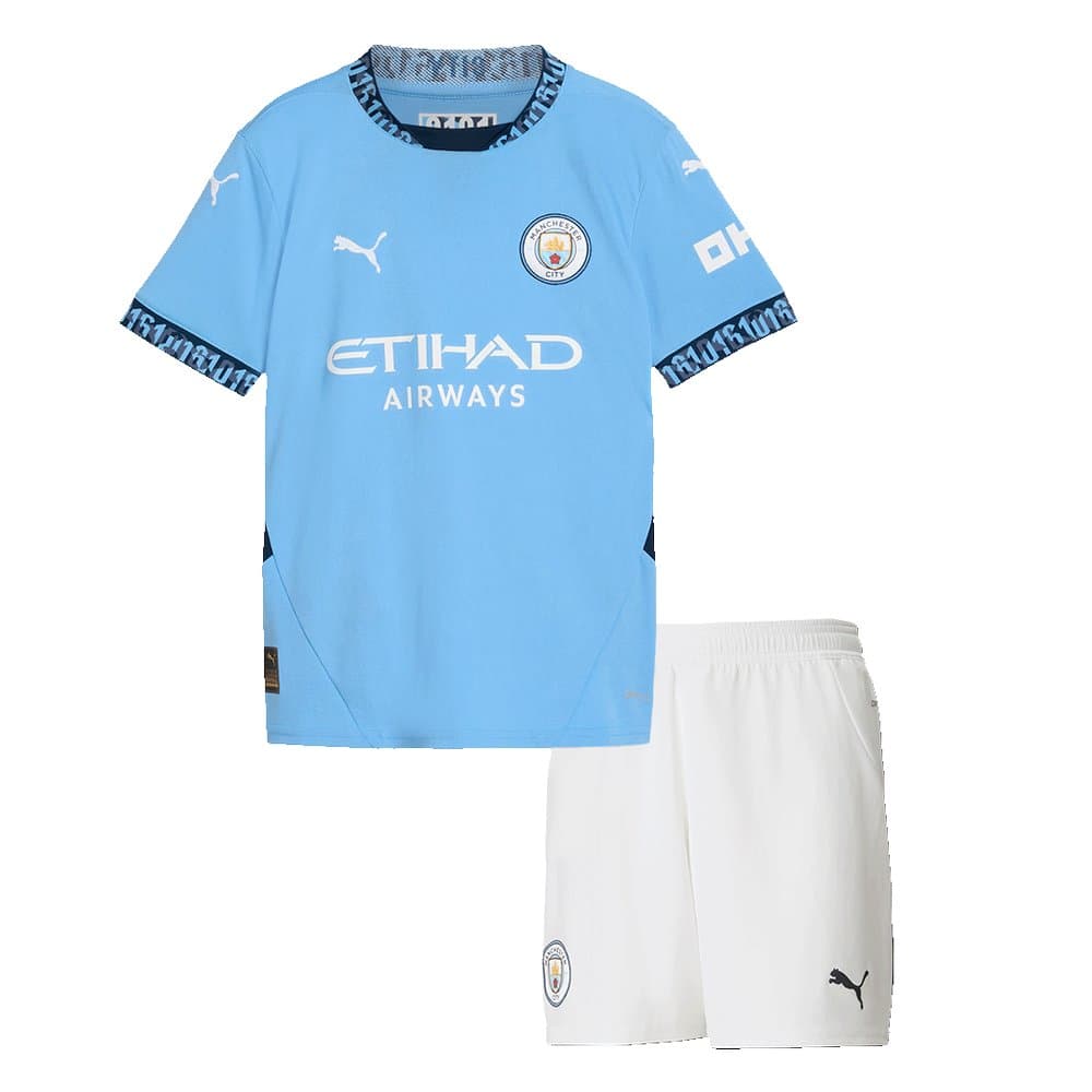 Kid's Manchester City Home Soccer Jersey Kit 2024/25 Kid's Manchester City Home Soccer Jersey Kit 2024/25