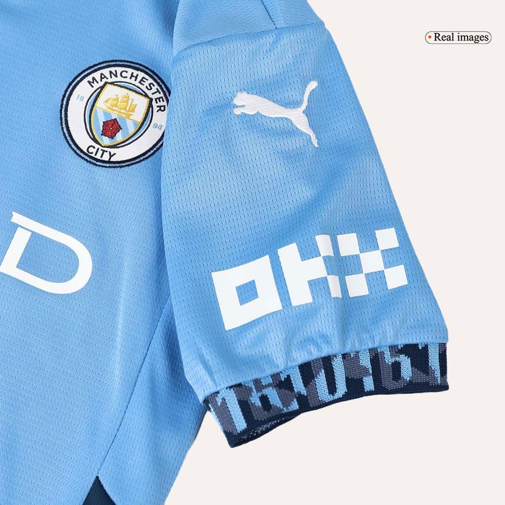 Kid's Manchester City Home Soccer Jersey Kit 2024/25 Kid's Manchester City Home Soccer Jersey Kit 2024/25