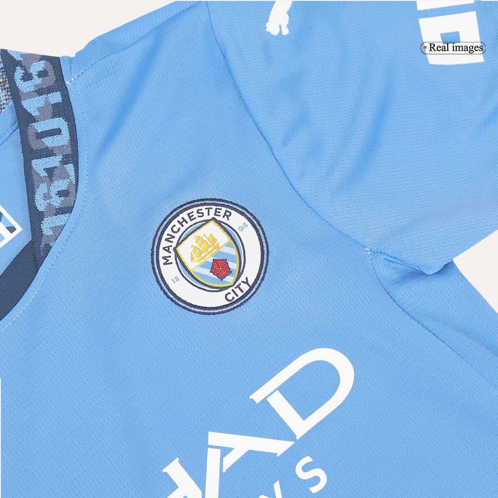 Kid's Manchester City Home Soccer Jersey Kit 2024/25 Kid's Manchester City Home Soccer Jersey Kit 2024/25