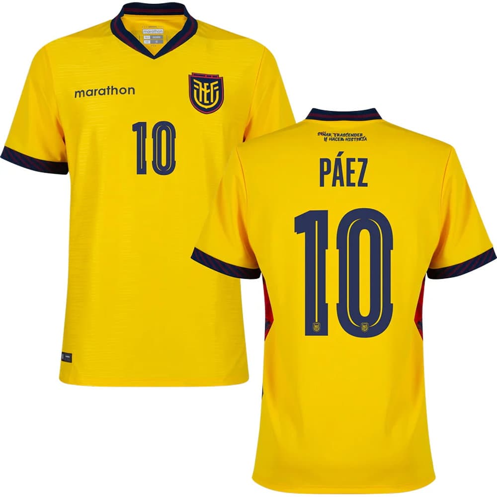 Men's PÁEZ #10 Ecuador Home Replica Jersey World Cup 2026 Men's PÁEZ #10 Ecuador Home Replica Jersey World Cup 2026