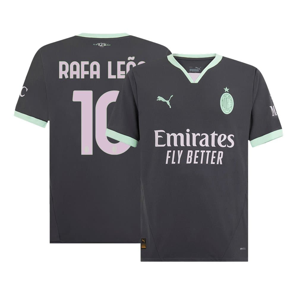 Men's RAFA LEÃO #10 AC Milan Third Away Replica Soccer Jersey 2024/25 Men's RAFA LEÃO #10 AC Milan Third Away Replica Soccer Jersey 2024/25
