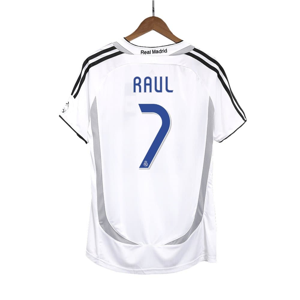 Men's RAUL #7 Real Madrid Home Retro Soccer Jersey 2006/07 Men's RAUL #7 Real Madrid Home Retro Soccer Jersey 2006/07
