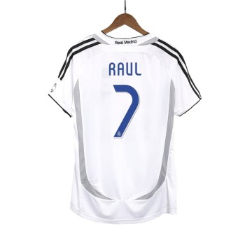 Men's RAUL #7 Real Madrid Home Retro Soccer Jersey 2006/07 Men's RAUL #7 Real Madrid Home Retro Soccer Jersey 2006/07