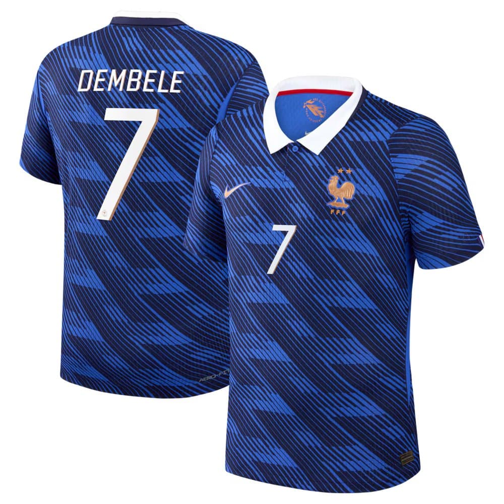 Kid's Ousmane Dembélé #7 France Home Match Authentic Jersey World Cup 2026 Kid's Ousmane Dembélé #7 France Home Match Authentic Jersey World Cup 2026