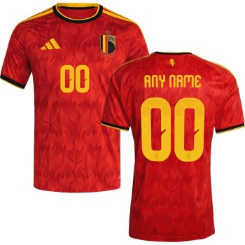 Men's Belgium Home Replica Custom Jersey World Cup 2026