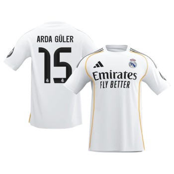 Men's ARDA GΓLER #15 Real Madrid Home Replica Soccer Jersey 2025/26 Men's ARDA GΓLER #15 Real Madrid Home Replica Soccer Jersey 2025/26