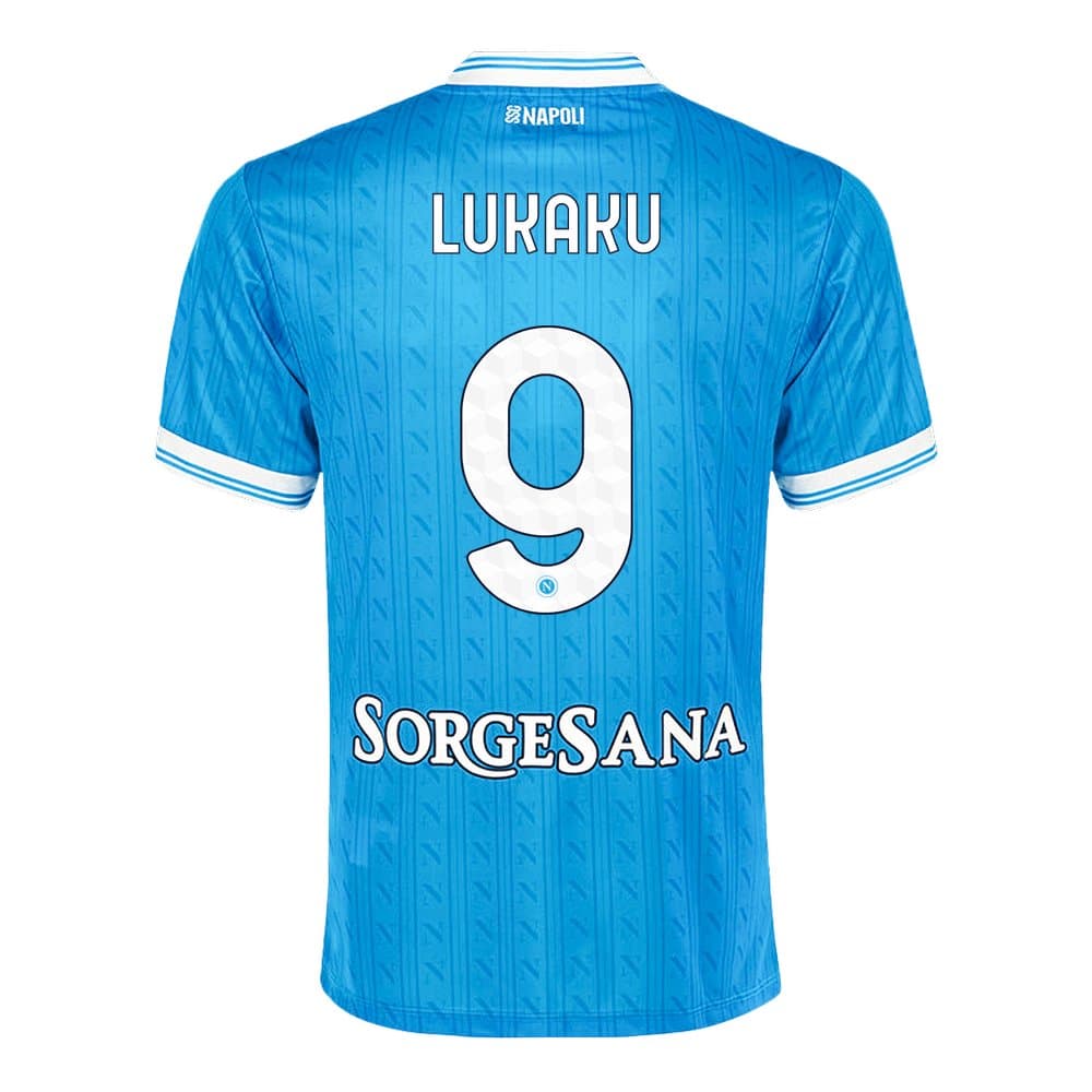 Men's LUKAKU #9 Napoli Home Replica Soccer Jersey 2025/26 Men's LUKAKU #9 Napoli Home Replica Soccer Jersey 2025/26