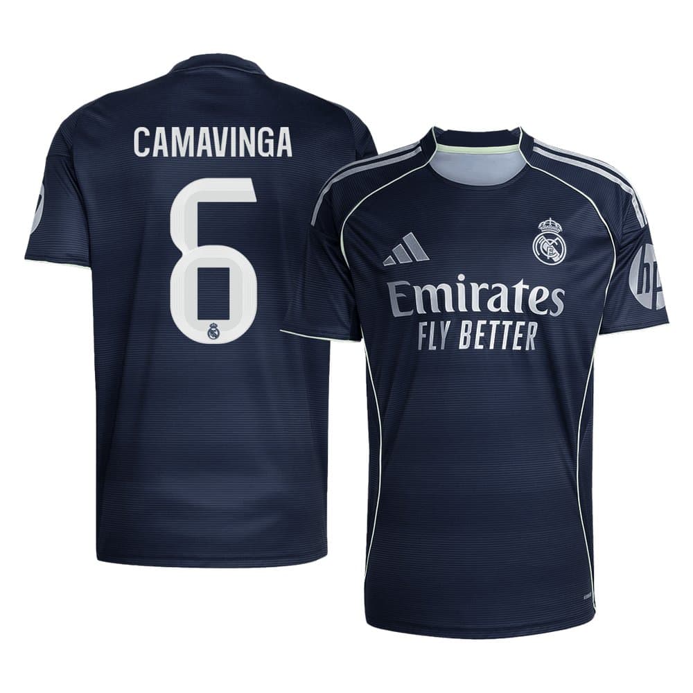 Men's CAMAVINGA #6 Real Madrid Away Replica Soccer Jersey 2025/26 Men's CAMAVINGA #6 Real Madrid Away Replica Soccer Jersey 2025/26